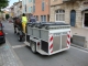 Cluny (71250) ramassage de déchets par cheval