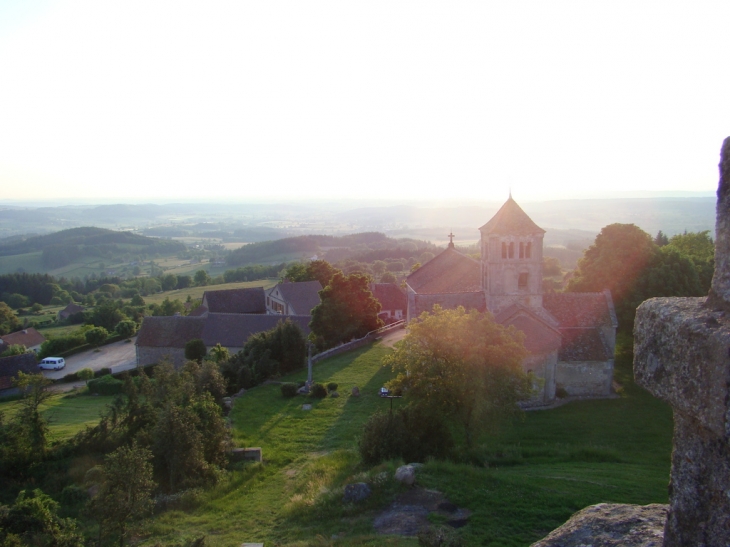 Eglise coucher de soleil - Suin