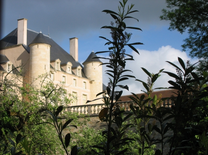 Vue du château par la fontaine - Bierry-les-Belles-Fontaines