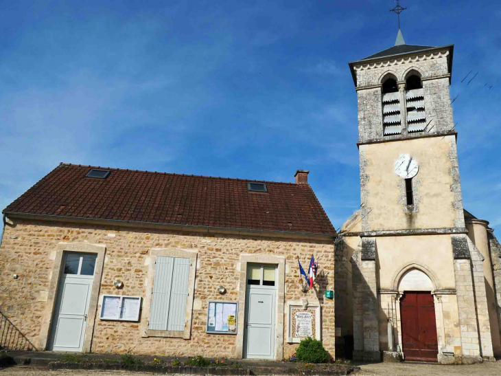 La mairie et l'église - Bois-d'Arcy