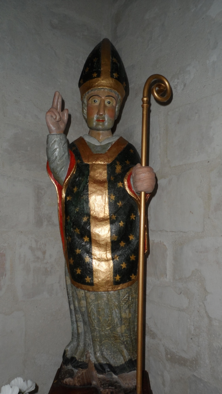 Statue polychrome de Saint-Loup patron de Cezy - Cézy