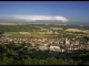 vue aérienne de Noyers sur Serein vers l'Est.