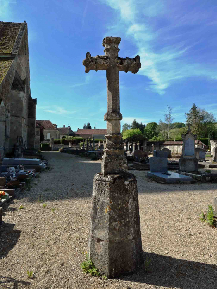 Lombes et croix dans le cimetière - Vault-de-Lugny