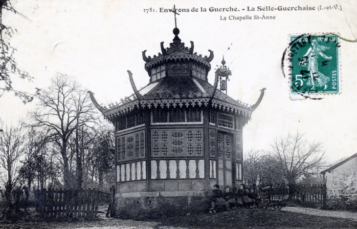 La Chapelle Sainte Anne, vers 1910 (carte postale ancienne). - La Selle-Guerchaise