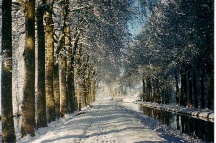 La Canal de la Sauldre sous la neige - Blancafort