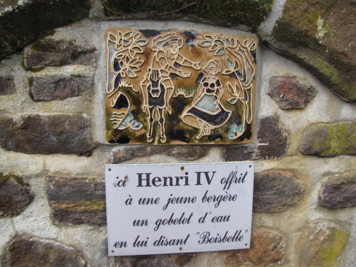 Détail de la légende de la fontaine de Boisbelle - Henrichemont