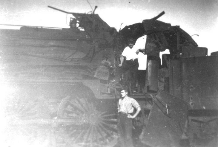 La gare de Nérondes bombardée