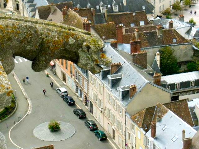 Depuis la Cathédrale, vue sur la ville. - Chartres