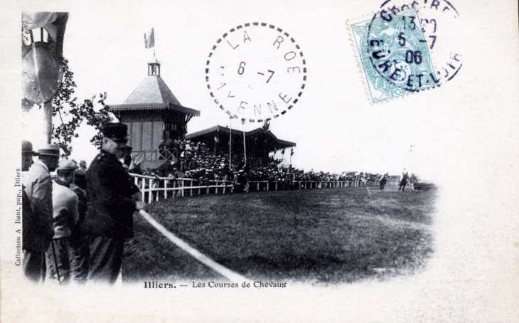 Les Courses de Chevaux, vers 1906 (carte postale ancienne). - Illiers-Combray