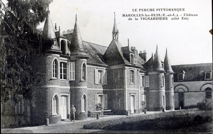 Château de la Vignardière, vers 1914 (carte postale ancienne). - Marolles-les-Buis