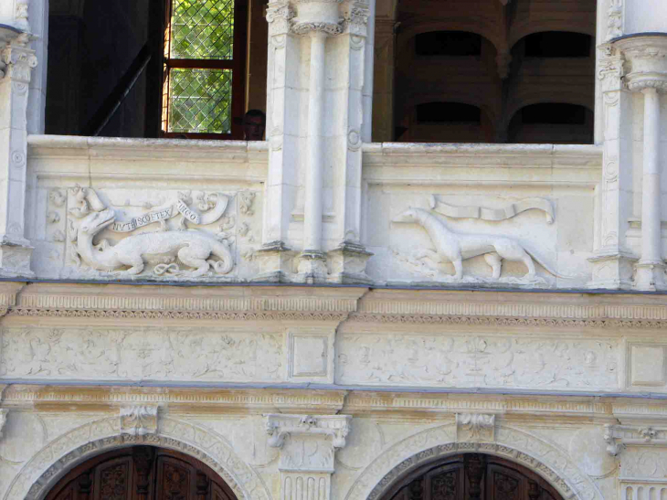 Le château façade Nord : l'escalier d'honneur - Azay-le-Rideau