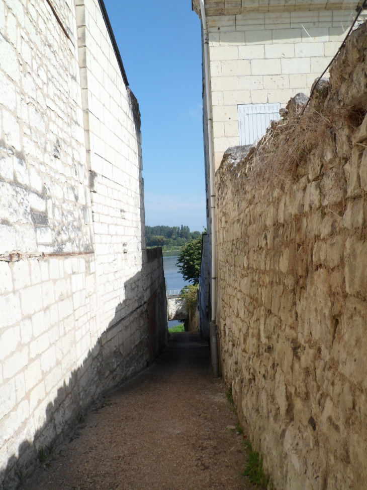 La ruelle s'échappe vers l'eau - Candes-Saint-Martin