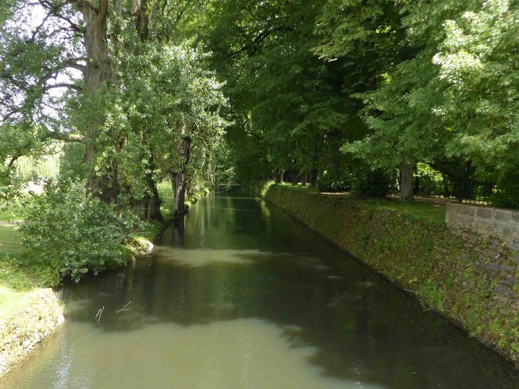 Le château de Chenonceau : canal dans le parc - Chenonceaux