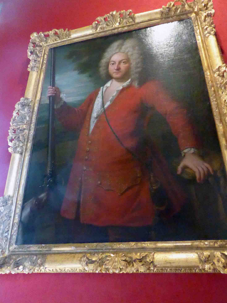 Le château de Chenonceau : le salon Louis XIV Mignard Portrait du banquier Bernard - Chenonceaux