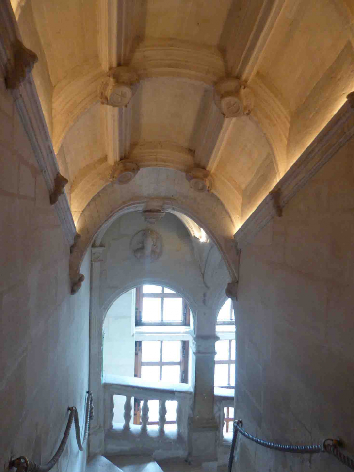 Le château de Chenonceau : l'escalier - Chenonceaux