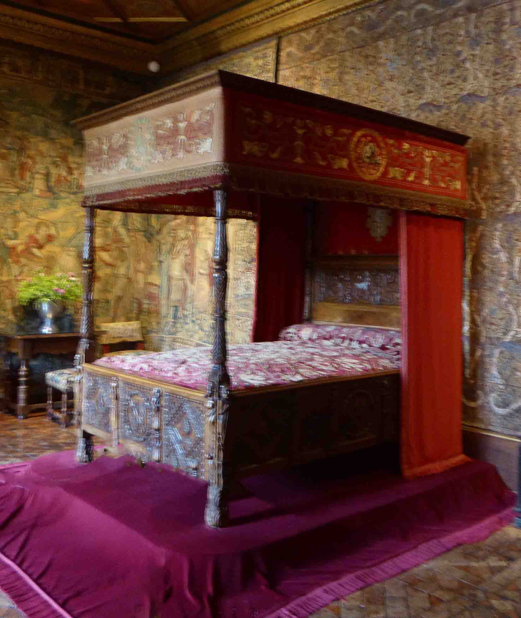 Le château de Chenonceau : la chambre de Catherine de Médicis - Chenonceaux