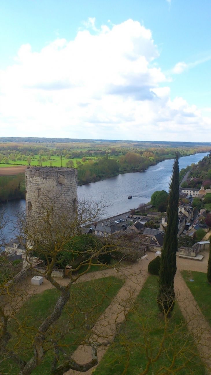 Vue sur la Vienne et tour photo Giliane Kaltenbach - Chinon