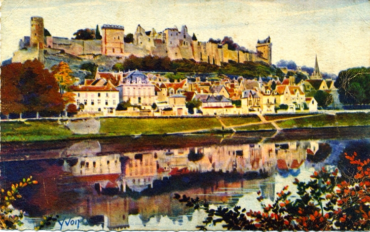 Le Château (carte postale de 1931) - Chinon