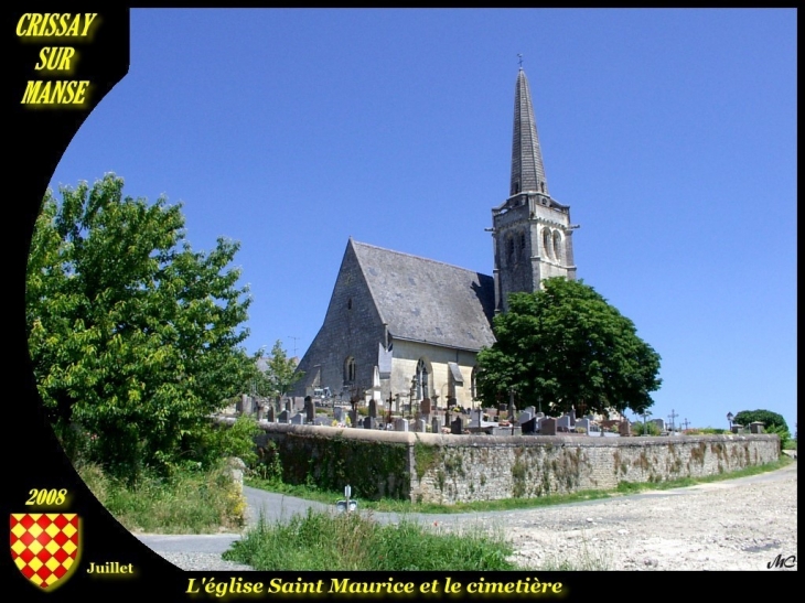 L'église Saint Maurice et le cimetière - Crissay-sur-Manse