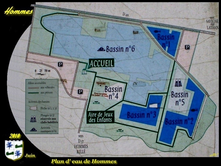 Carte du plan d' eau - Hommes