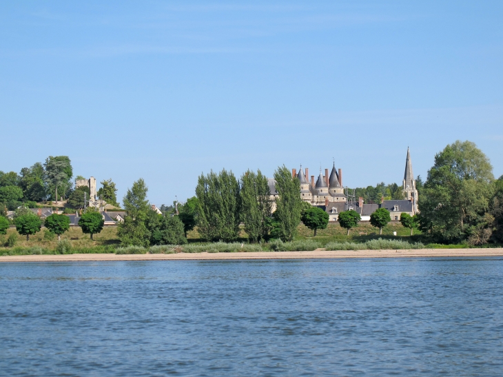 Langeais vu depuis la Loire.