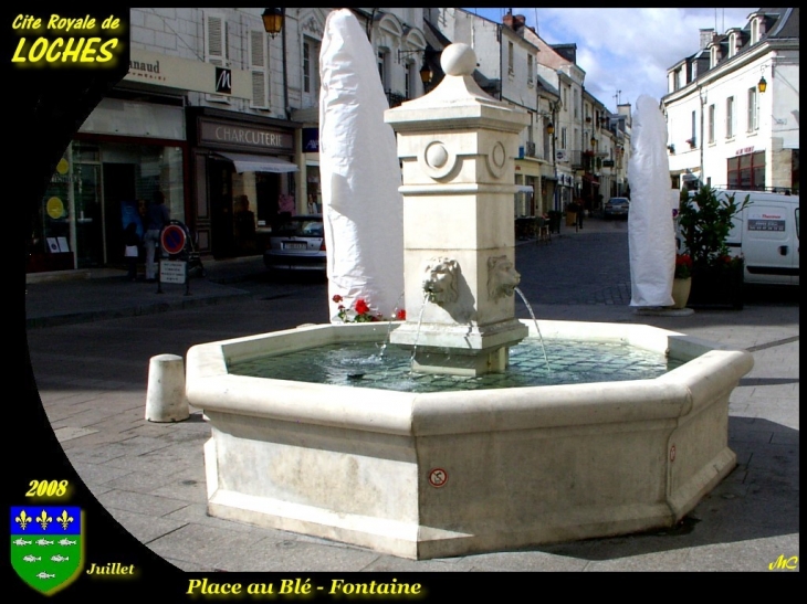 Place aux bles - Fontaine - Loches