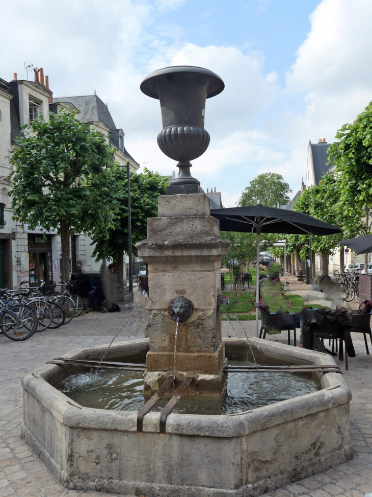 Place Foire le Roi : la fontaine - Tours