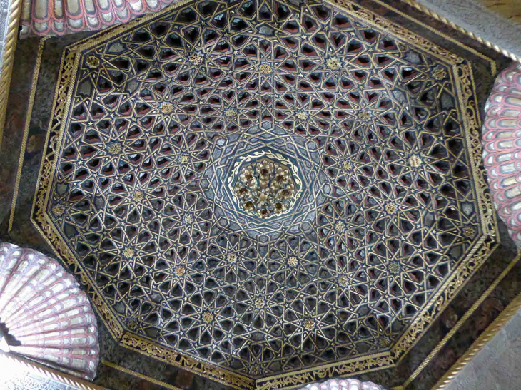 Le château : salon oriental plafond mudejar - Villandry