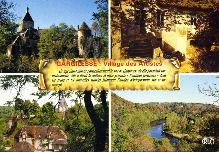 Le Château - Maison de Georges Sand - Vue Générale au moulin de Gargilesse (carte postale 1990) - Gargilesse-Dampierre