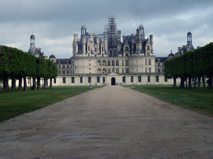 Le château en rénovation - Chambord