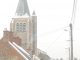 Vouzon La Rue des Vignes et l'Eglise sous la neige