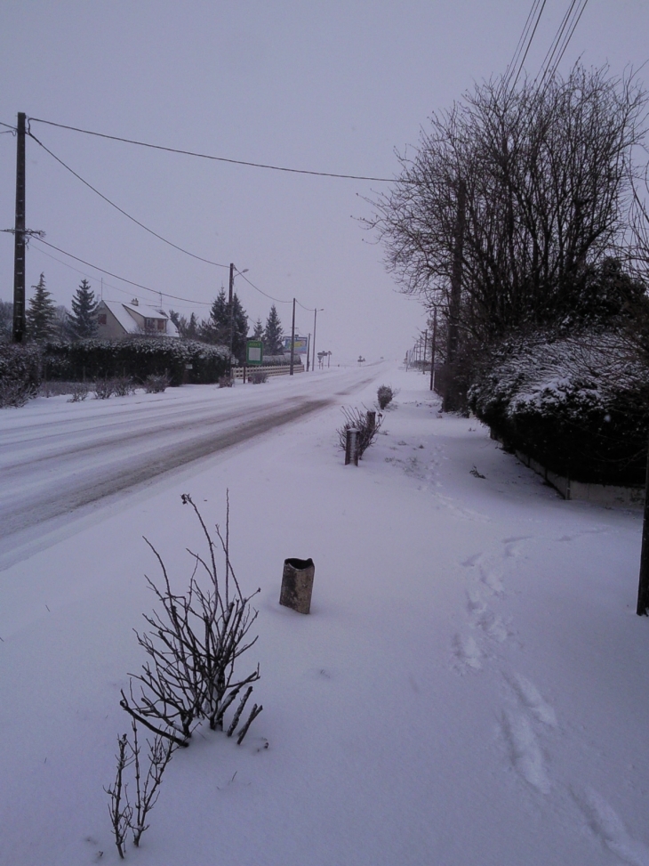 Hiver 2012, la route départementale 975 comme jamais vue - Auxy