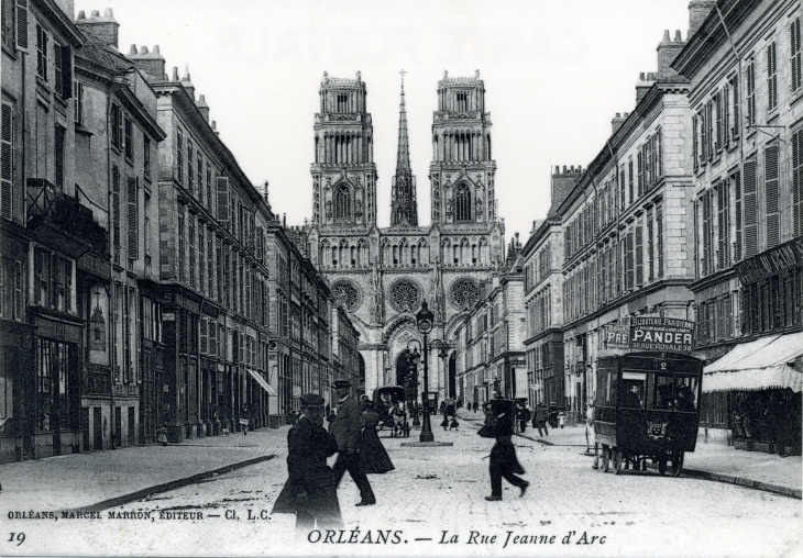 Rue Jeanne d'Arc (carte postale de 1905) - Orléans