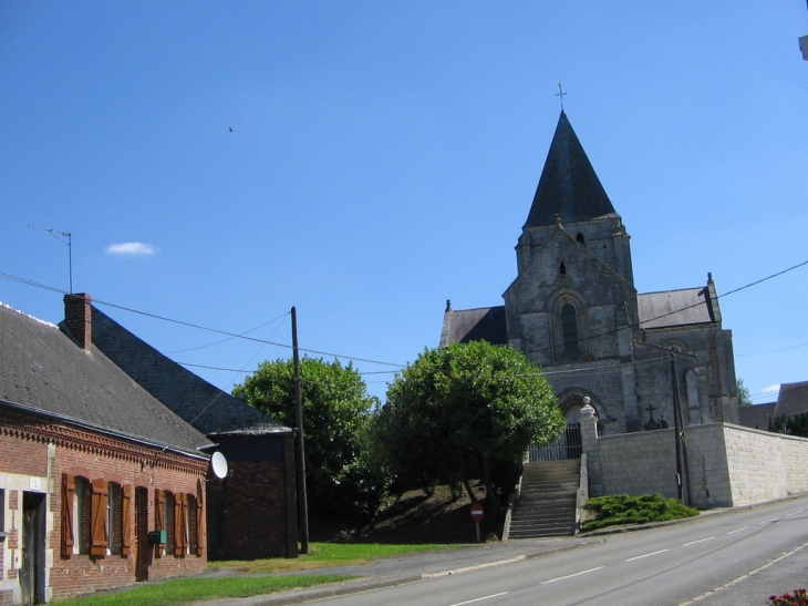 église st Jean Baptiste face - Hannappes