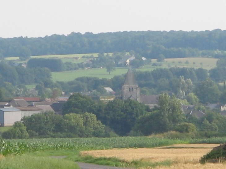 Clocher vu du chemin de Signy - Hannappes