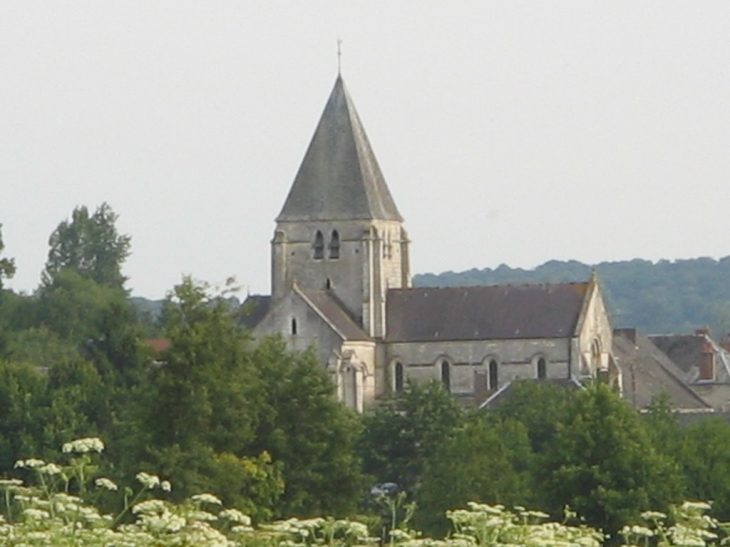 Clocher vu du chemin d'Aubenton - Hannappes