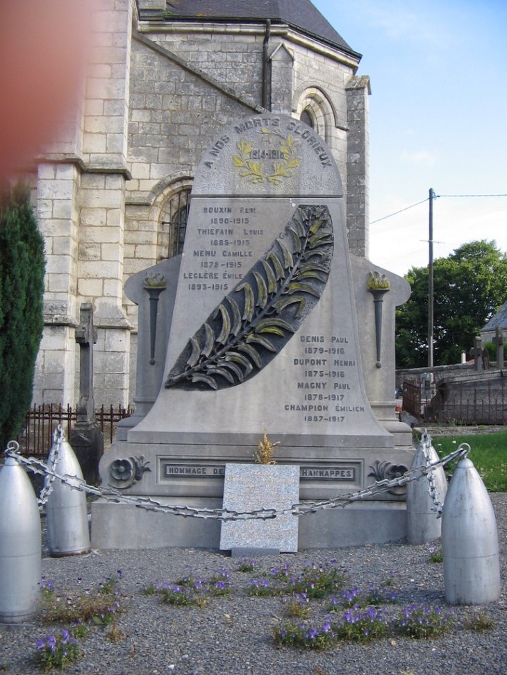 Monument aux morts - Hannappes