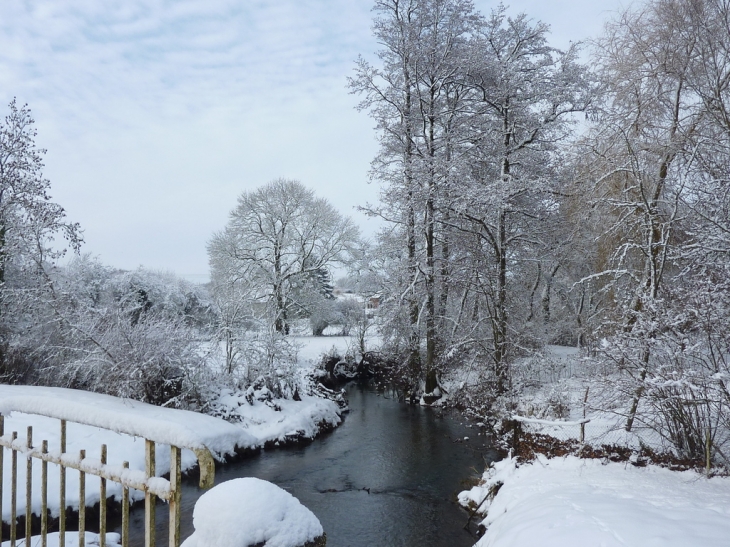 Le Ton par temps de neige rue du moulin - Hannappes