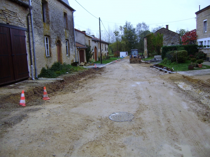 Rue de l'église travaux - Omicourt