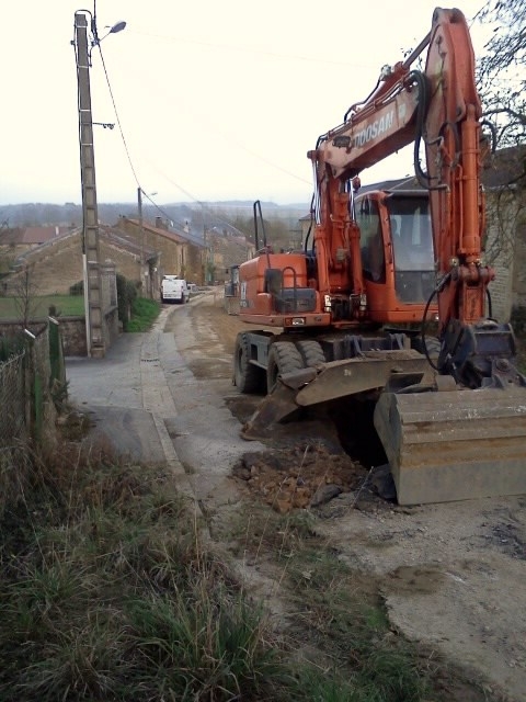 Rue du chaud  travaux  - Omicourt