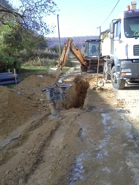 Rue du chaud  travaux  - Omicourt