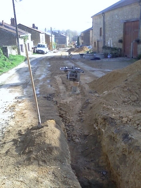 Rue du chaud  travaux  - Omicourt