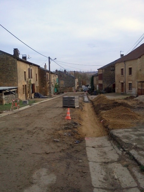 Rue du chaud  travaux  - Omicourt