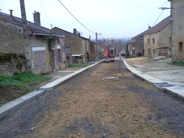 Rue du chaud  travaux  - Omicourt