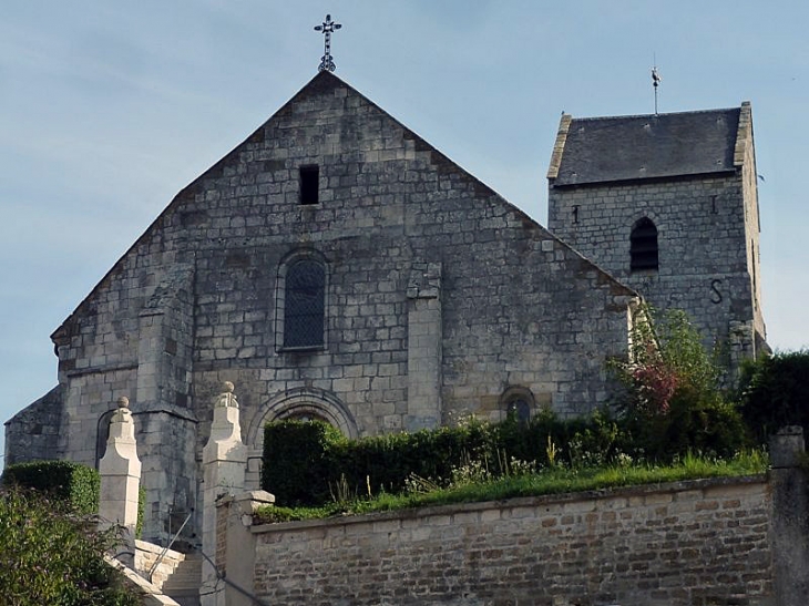 L'église face été - Poix-Terron