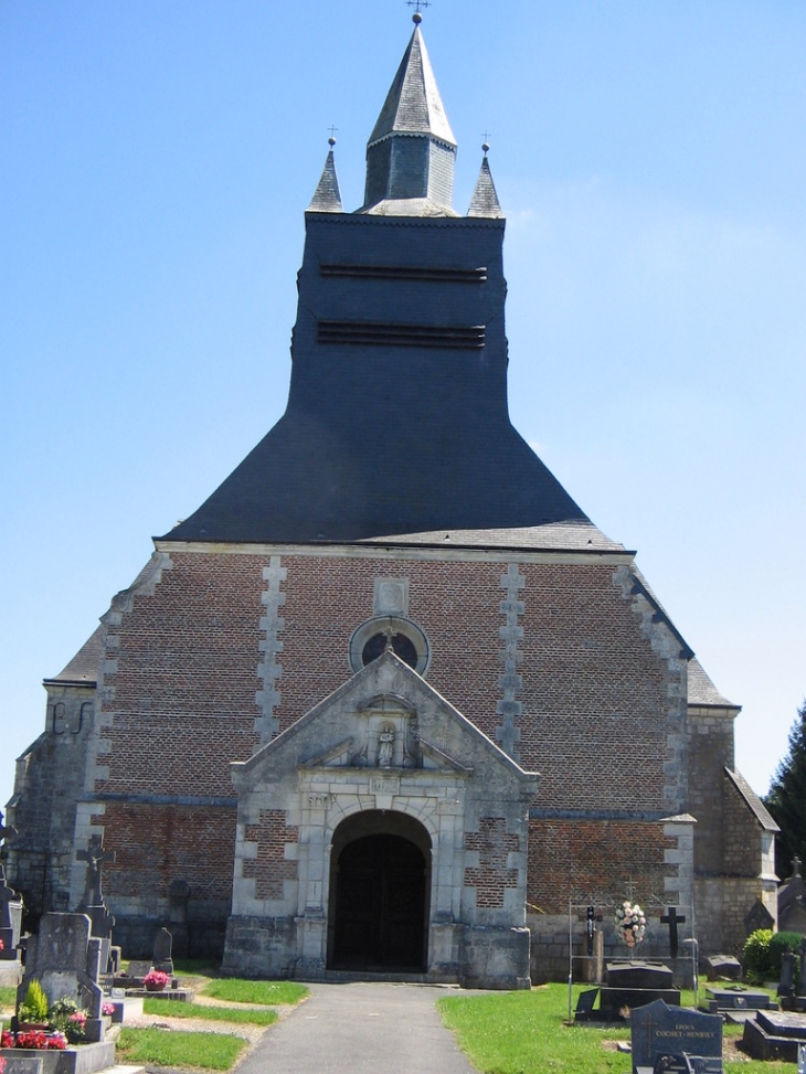 église st sulpice  entrée - Rumigny