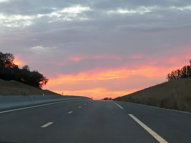 A304 : coucher de soleil - Warcq