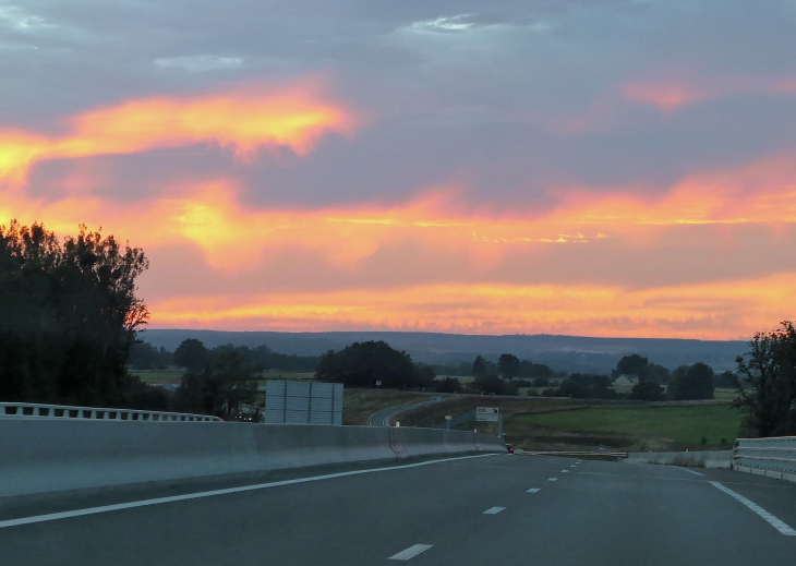 A304 : coucher de soleil - Warcq