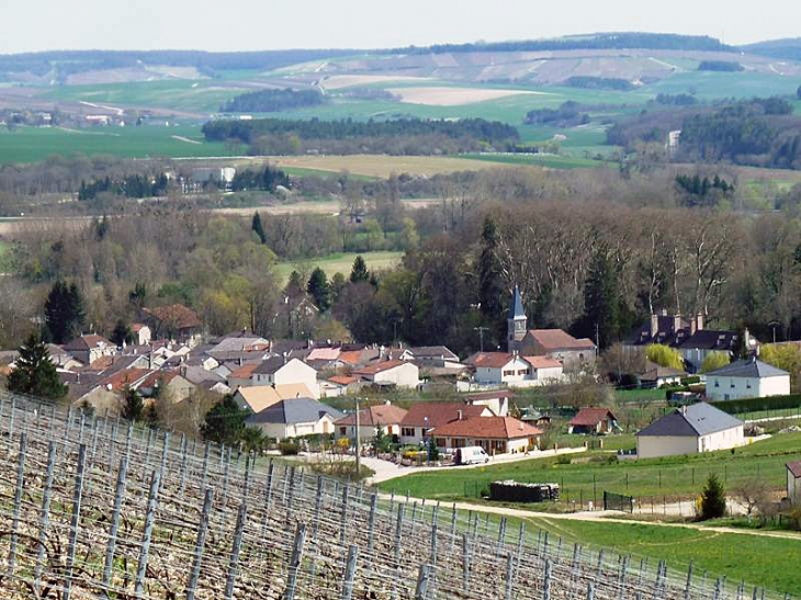 Vue sur le village - Feuges