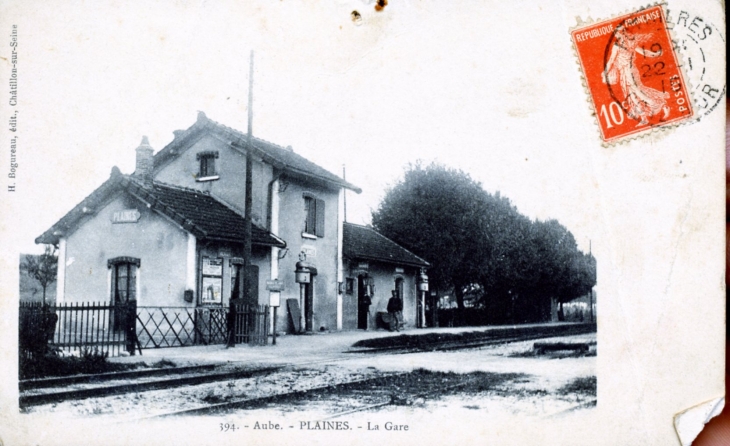 La Gare, vers 1915 (carte postale ancienne). - Plaines-Saint-Lange